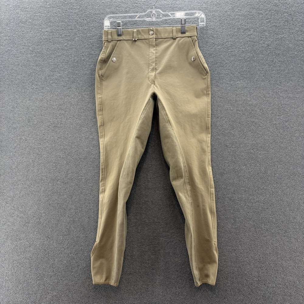 Pikeur Pants Women 4 Tan Riding Breeches Full Suede Seat Stretch Equestrian